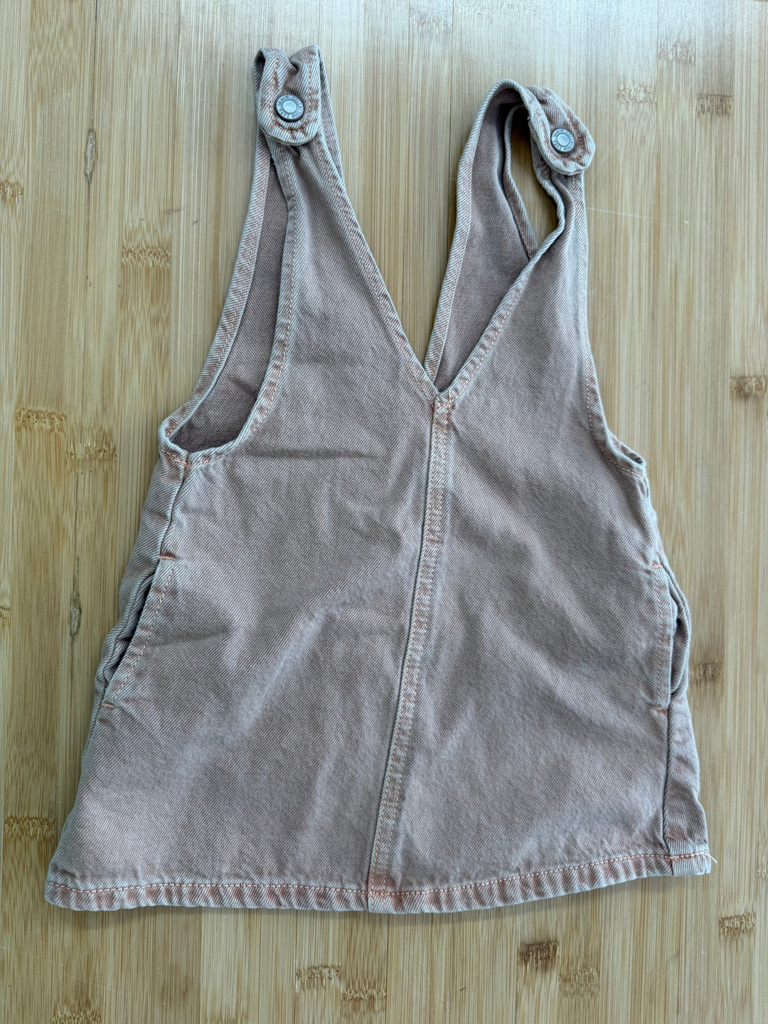 Zara Tan Jumper Dress with Snaps – 12–18M