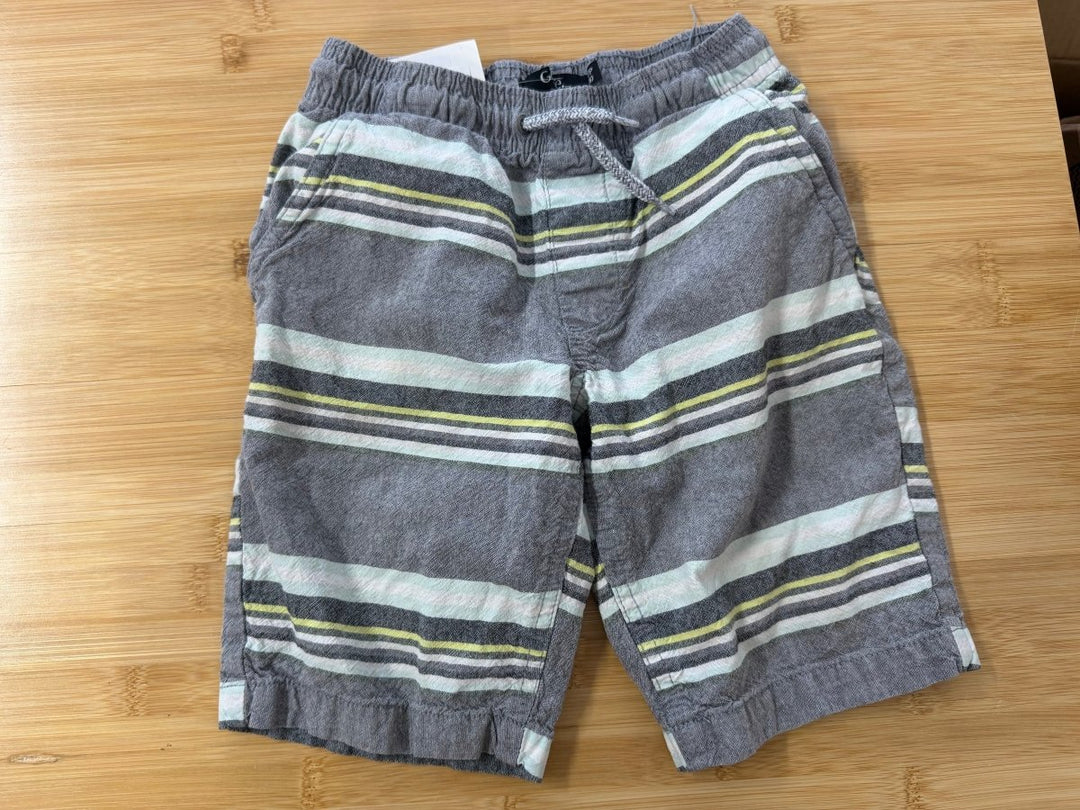 George Striped Shorts – 6 | Grey Light Green & White