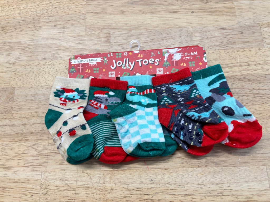 Jolly Dino Socks – 0 - 6M (NWT) - Nest and Sprout - Consignment