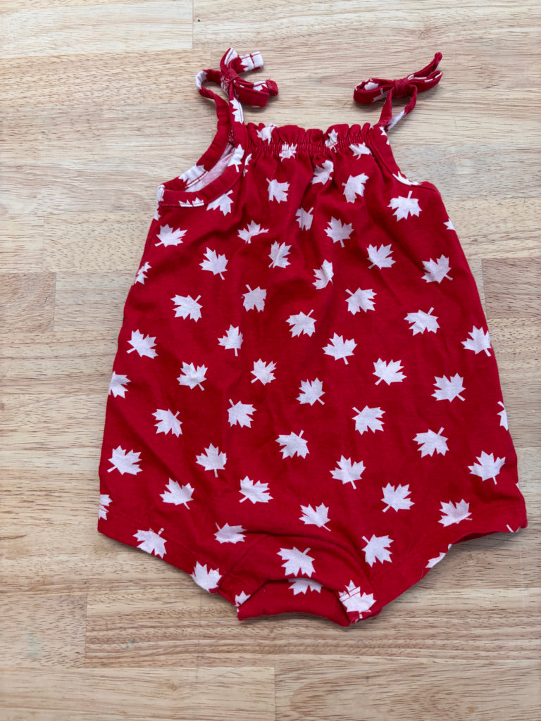 Old Navy 3-6 Month Red Canada Day Romper