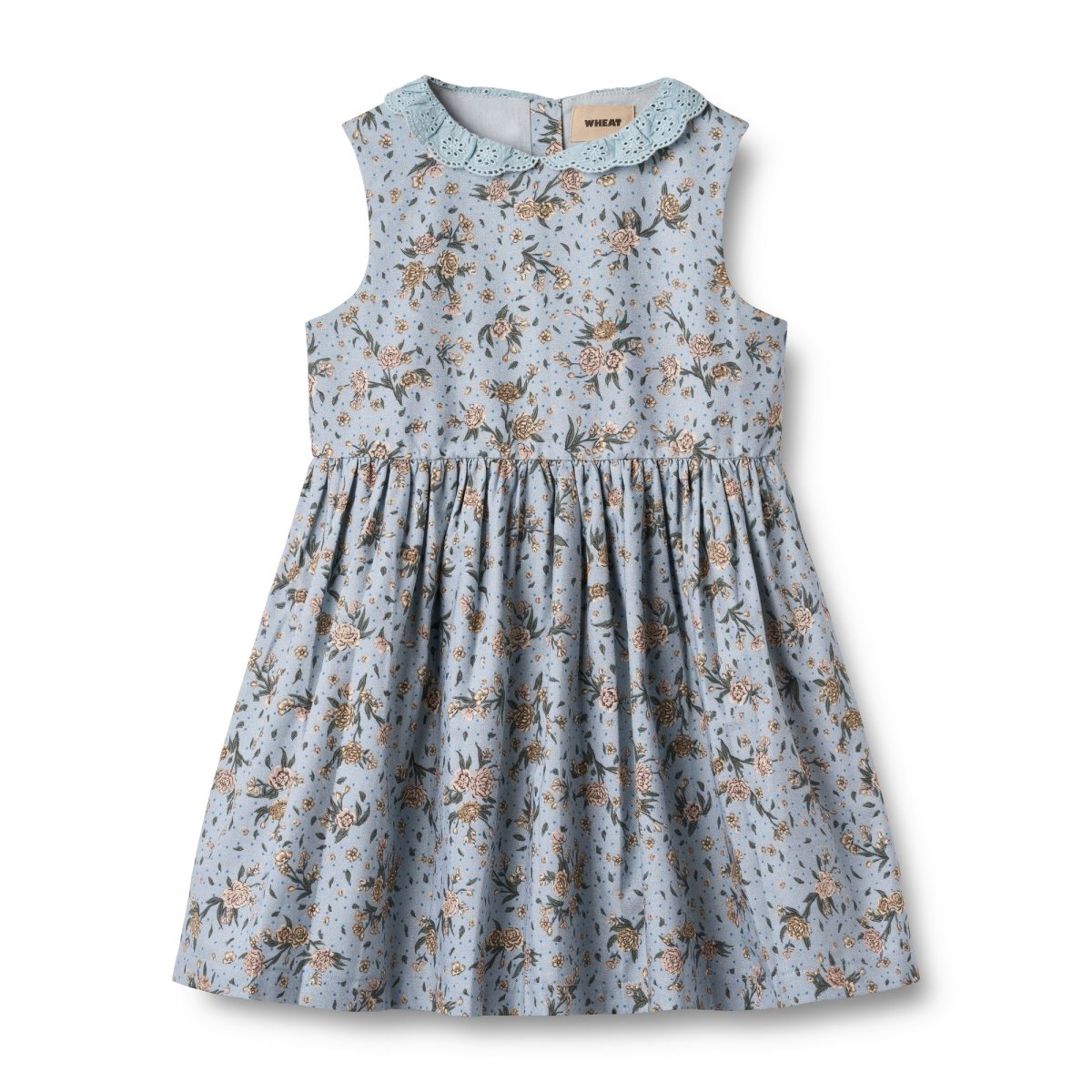 Kids Dress | Elma in Soft Rain Flowers - Nest and Sprout - Wheat Kids