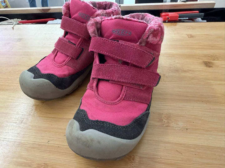 Keen Ankle Boots – 3 | Pink Velcro Faux Fur Edging -20C rated - Nest and Sprout-Consignment
