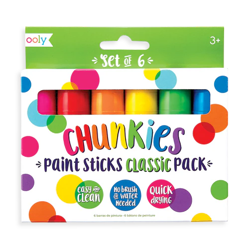 Chunkies Paint Sticks Classic (Set of 6) - Nest and Sprout - Ooly