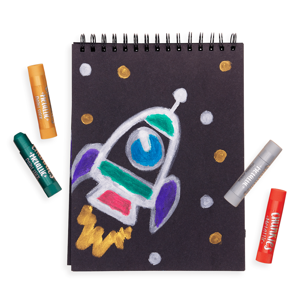 Chunkies Paint Sticks Classic (Set of 6) | Metallic - Nest and Sprout - Ooly