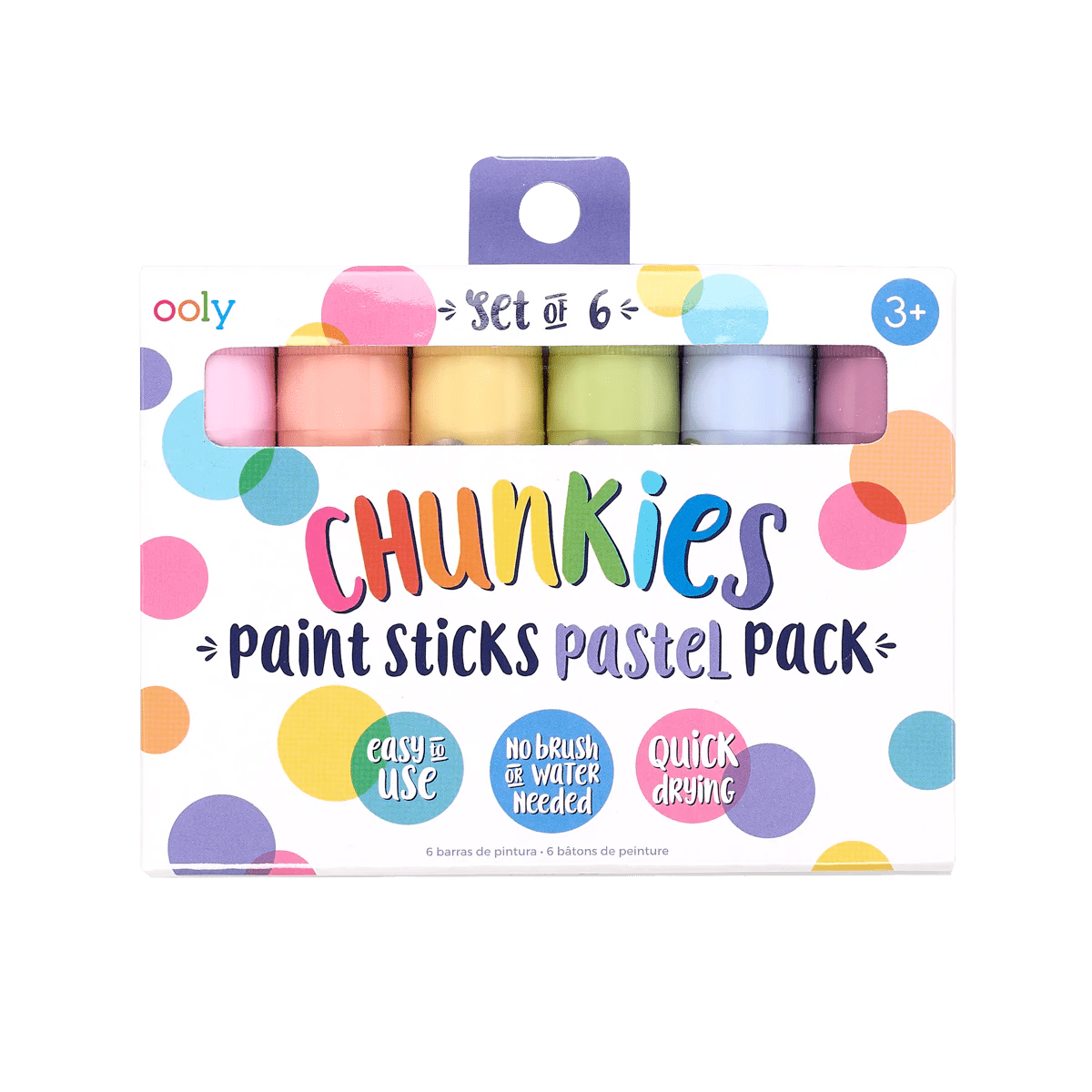 Chunkies Paint Sticks Classic (Set of 6) | Pastel - Nest and Sprout - Ooly