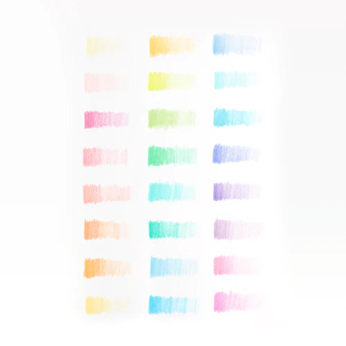 Pastel Hues Colored Pencils - Set of 24