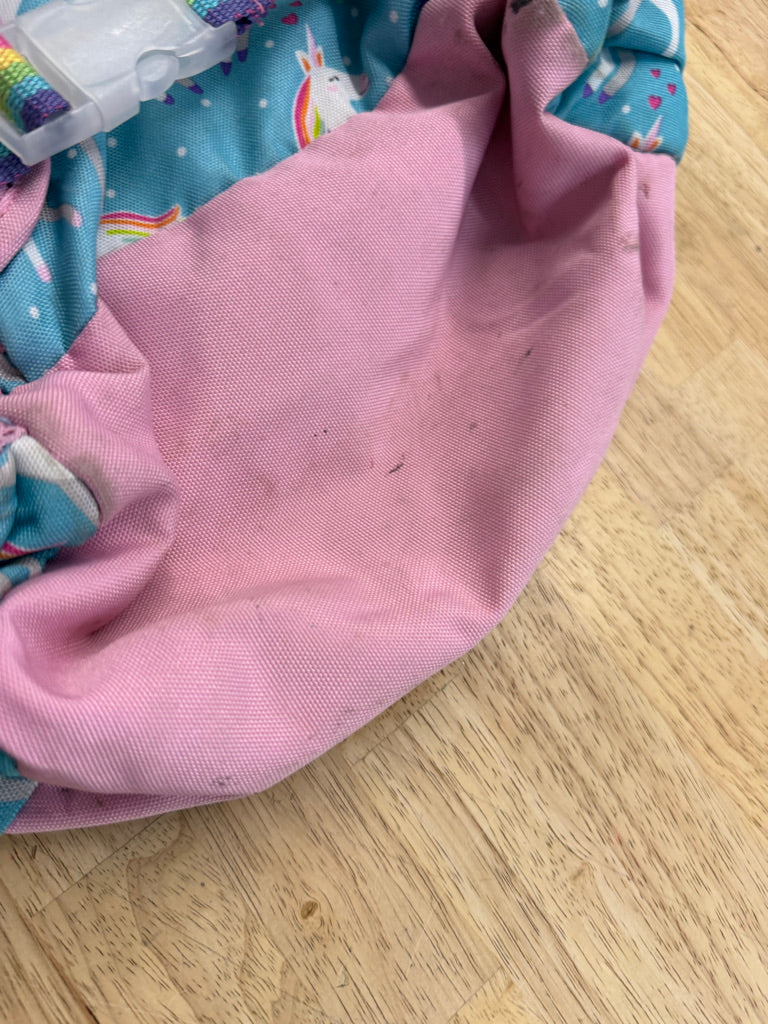Pottery Barn Kids Unicorn Backpack – One Size | Light Blue Rainbow Freshly Laundered