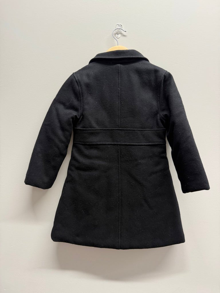 Lullah Bette Dress Coat – 4–5 | Single-Breasted Rounded Collar - Nest and Sprout-Consignment