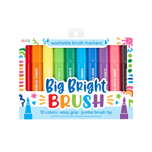 Big Bright Brush Markers - set of 10 - Nest and Sprout - Ooly