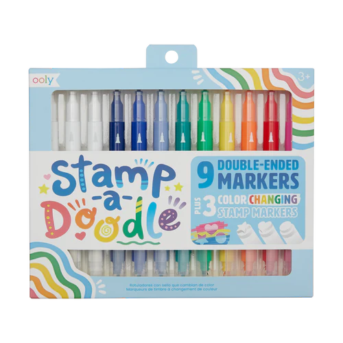 Stamp-A-Doodle Double-Ended Markers - Set of 12