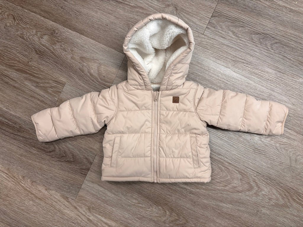 Little Planet by Carters 6M Cream Puffer Coat like new condition - Nest and Sprout-Consignment