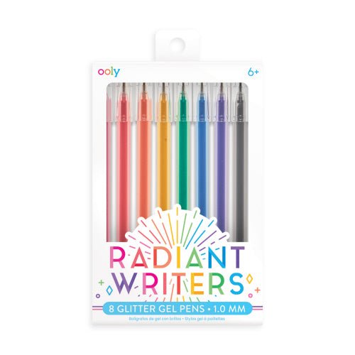 Radiant Writers Glitter Gel Pens - Set of 8 - Nest and Sprout - Ooly