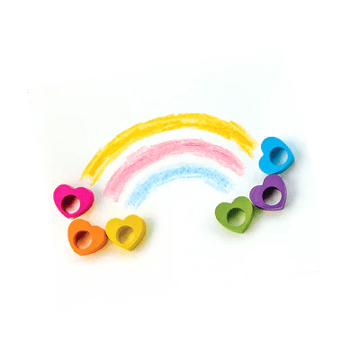 Heart Ring Crayons - Set of 6 - Nest and Sprout - Ooly