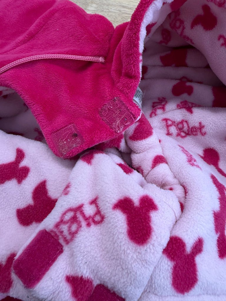 Disney Baby Piglet Fleece Bunting – 12M | Footed Double Zipper One-Piece - Nest and Sprout-Consignment