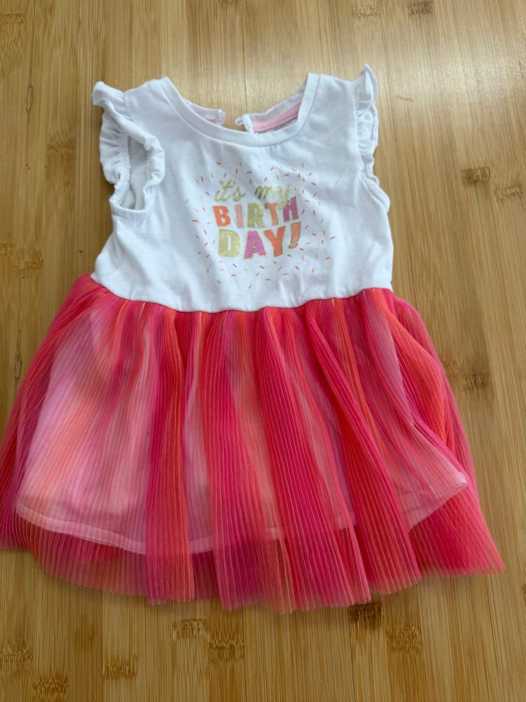 George Tulle Dress – 6–12M | Coral It's My Birthday Graphic