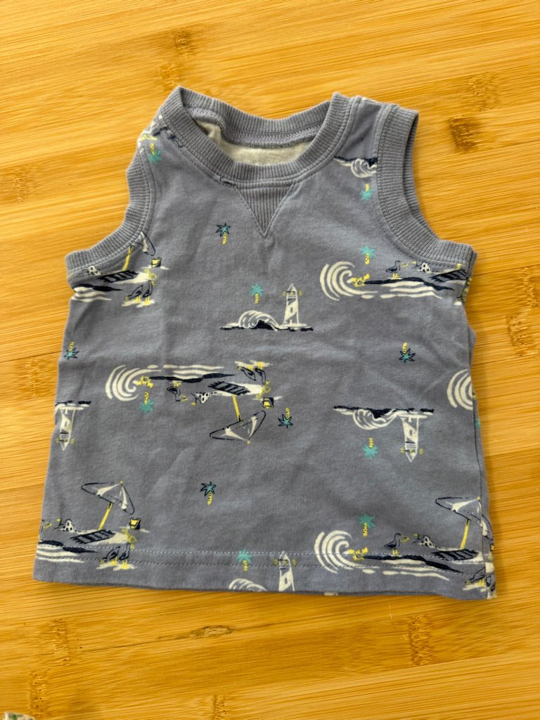Carter's Lighthouse Tank Top – 3M | Blue Boy Cut - Nest and Sprout-Consignment