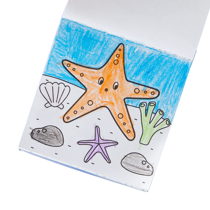 Carry Along Crayon & Coloring Book  Kit-Sea Life