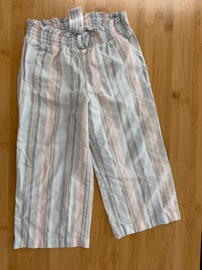 Carter's Wide Leg Pants – 3T | Pastel Stripe Soft Elastic Waist