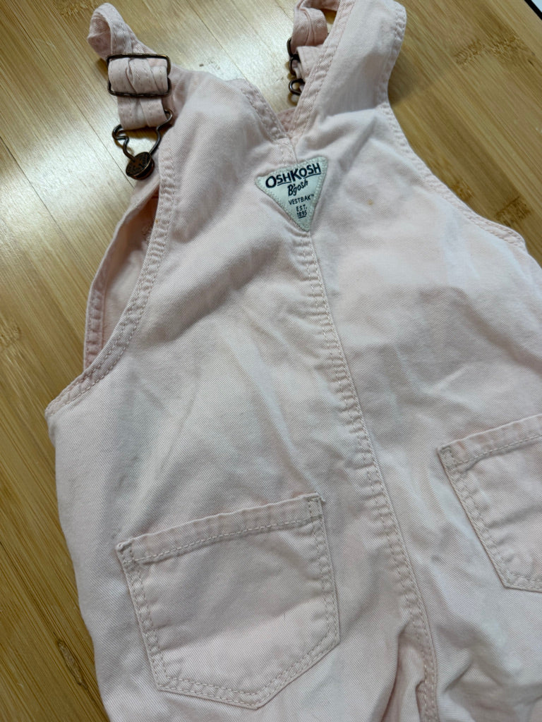 OshKosh Lightweight Denim Overalls – 2T | Light Pink PLAY CONDITION