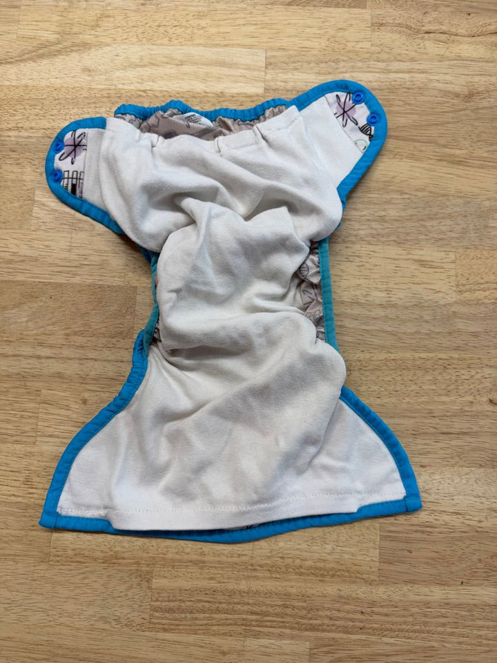 Thirsties Pocket Diaper – One Size | Natural Lining Science Print - Nest and Sprout - Consignment