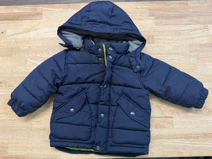 Baby Gap Snow Skirt Puffer Jacket – 18–24M | Navy Fleece Lined | Play