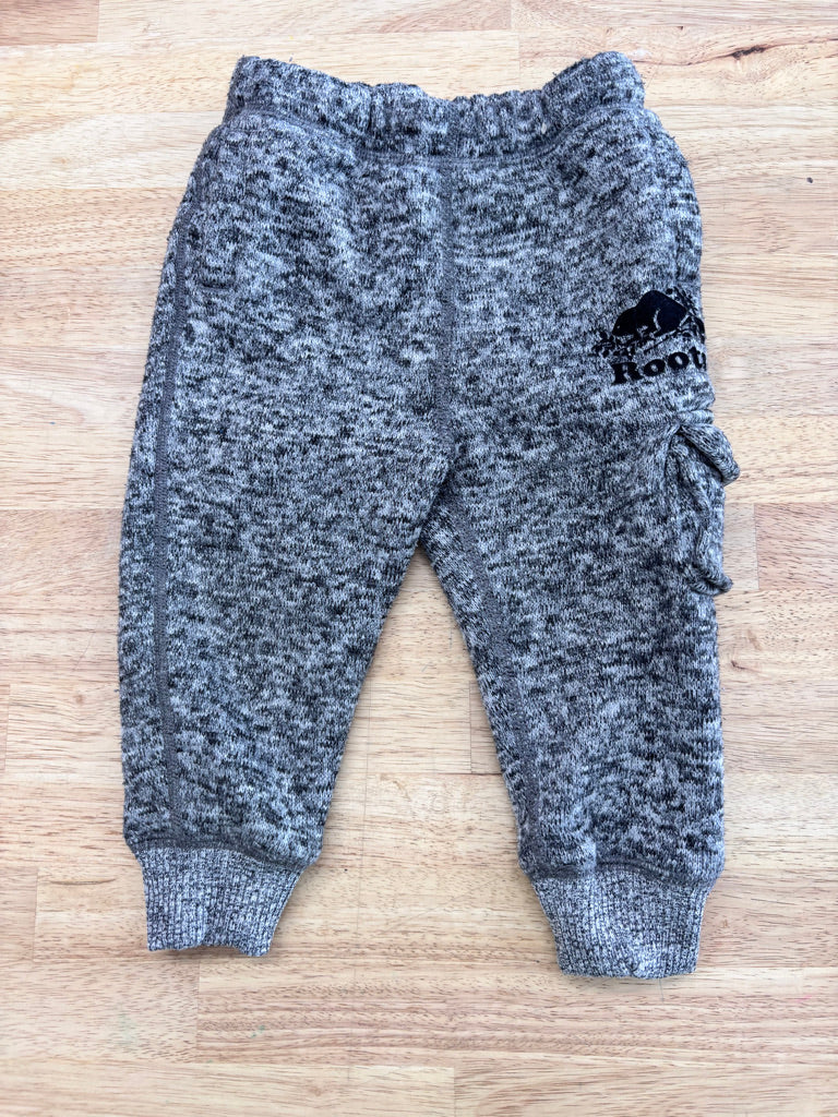 Roots Baby 12-18M Heathered Grey Cargo Sweatpants