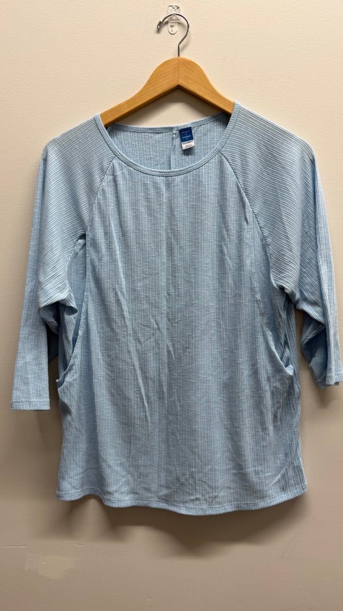 Old Navy Maternity Ribbed Shirt – Light Blue - Nest and Sprout-Consignment