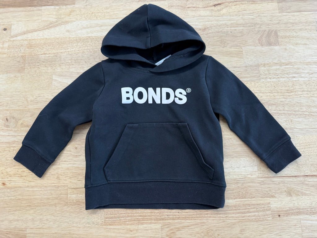Bonds Hoodie – 12–18M | Black Pullover - Nest and Sprout - Consignment