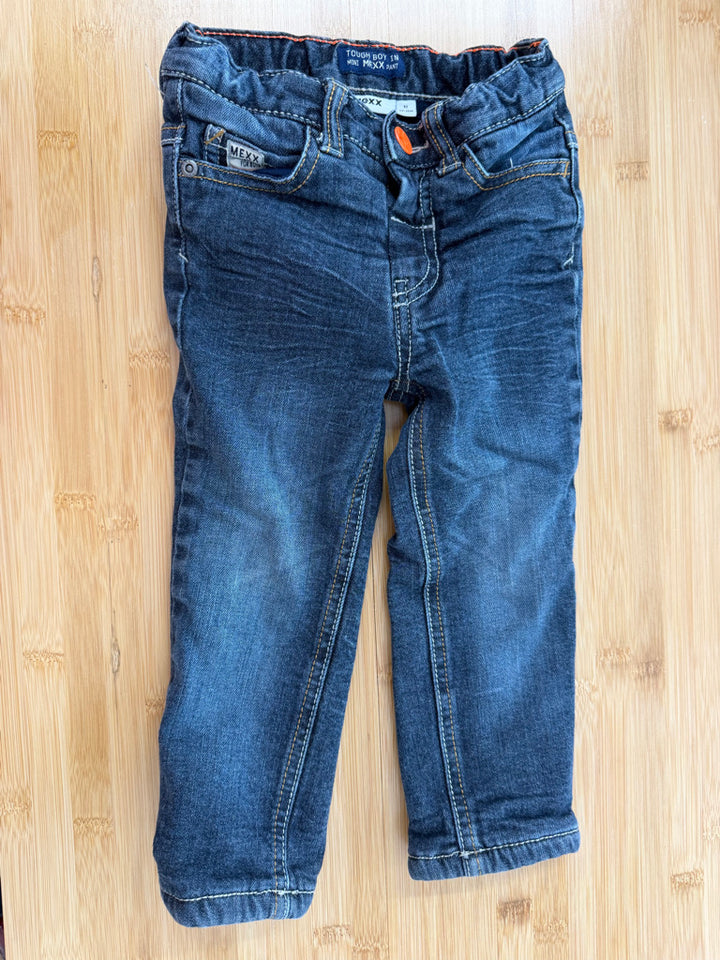 Mexx Fleece-Lined Jeans – 24–30M (92cm) | Adjustable Medium-Dark Wash