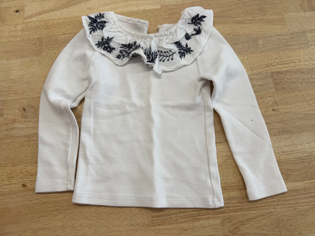 Mari N Mori Embroidered Collar Shirt – 100 | Blue Fauna