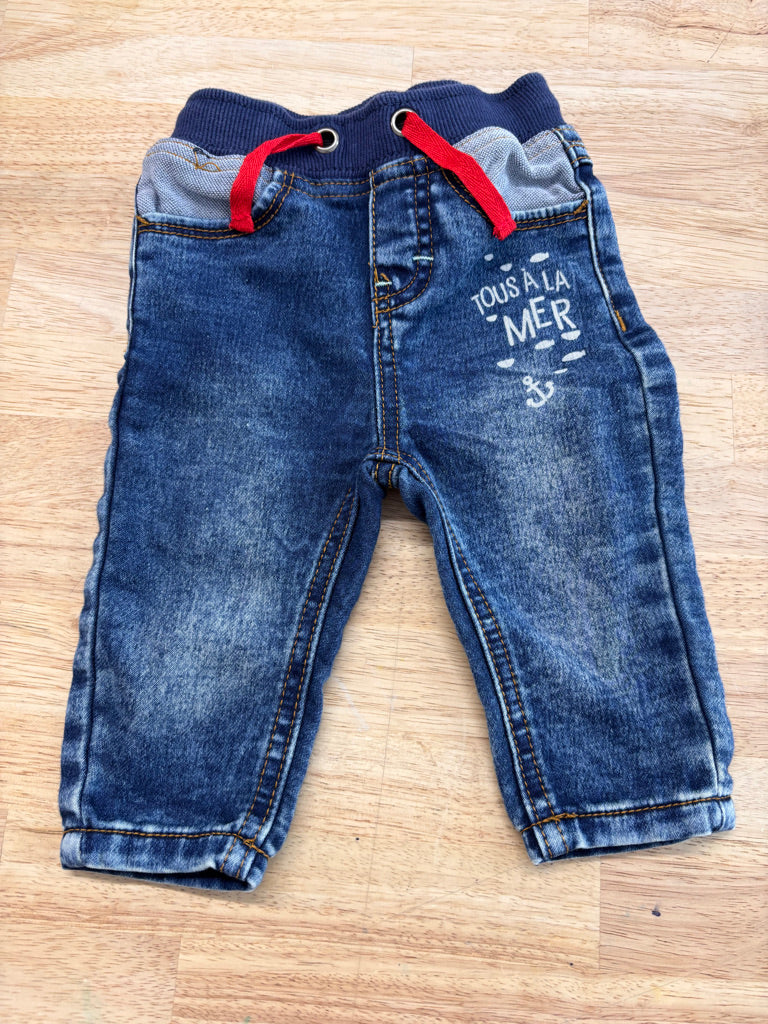 Souris Mini 6 Month Denim Jeans with Anchor Element