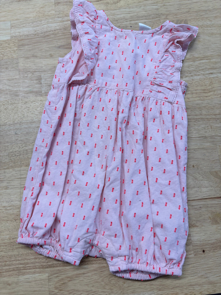 Gap Short Romper – Light Pink | 6–12M