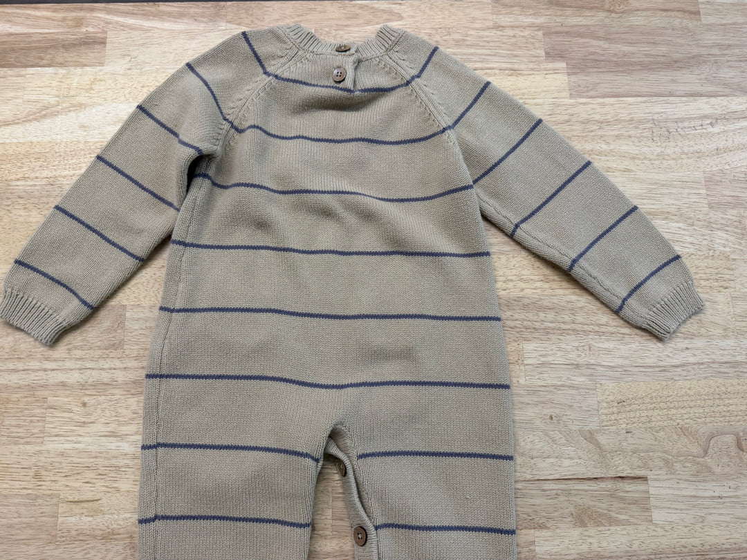 Jamie Kay Knit Romper – 3Y | Brown Grey Stripe | Play