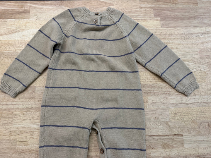 Jamie Kay Knit Romper – 3Y | Brown Grey Stripe | Play