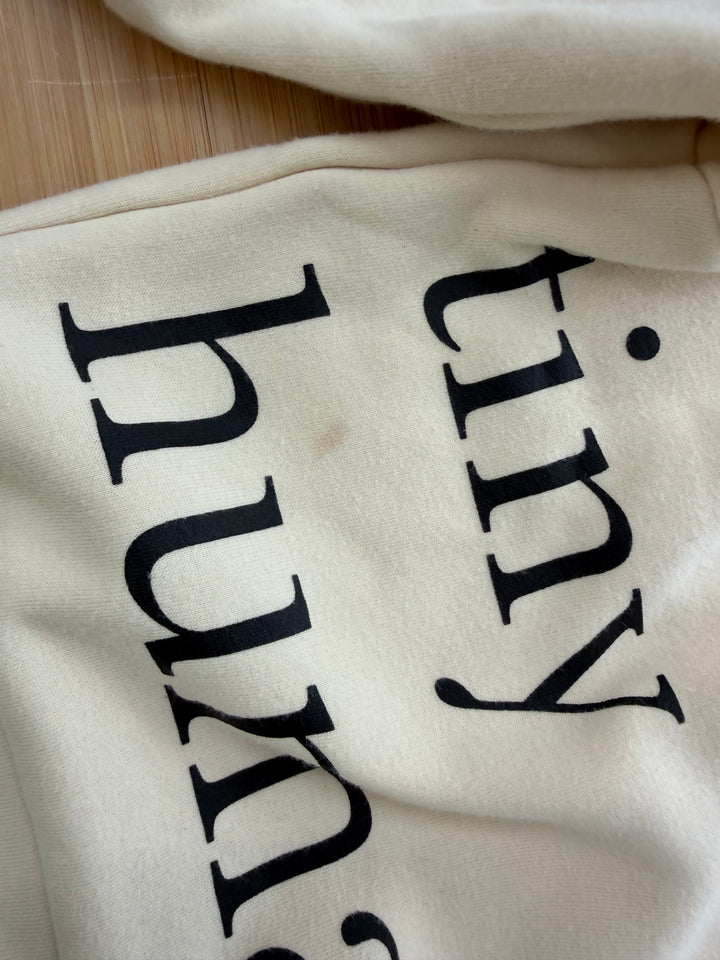 Plum Kids Tiny Humans Sweatshirt – 12–24M | Cream 95% Cotton Made in Canada | Play