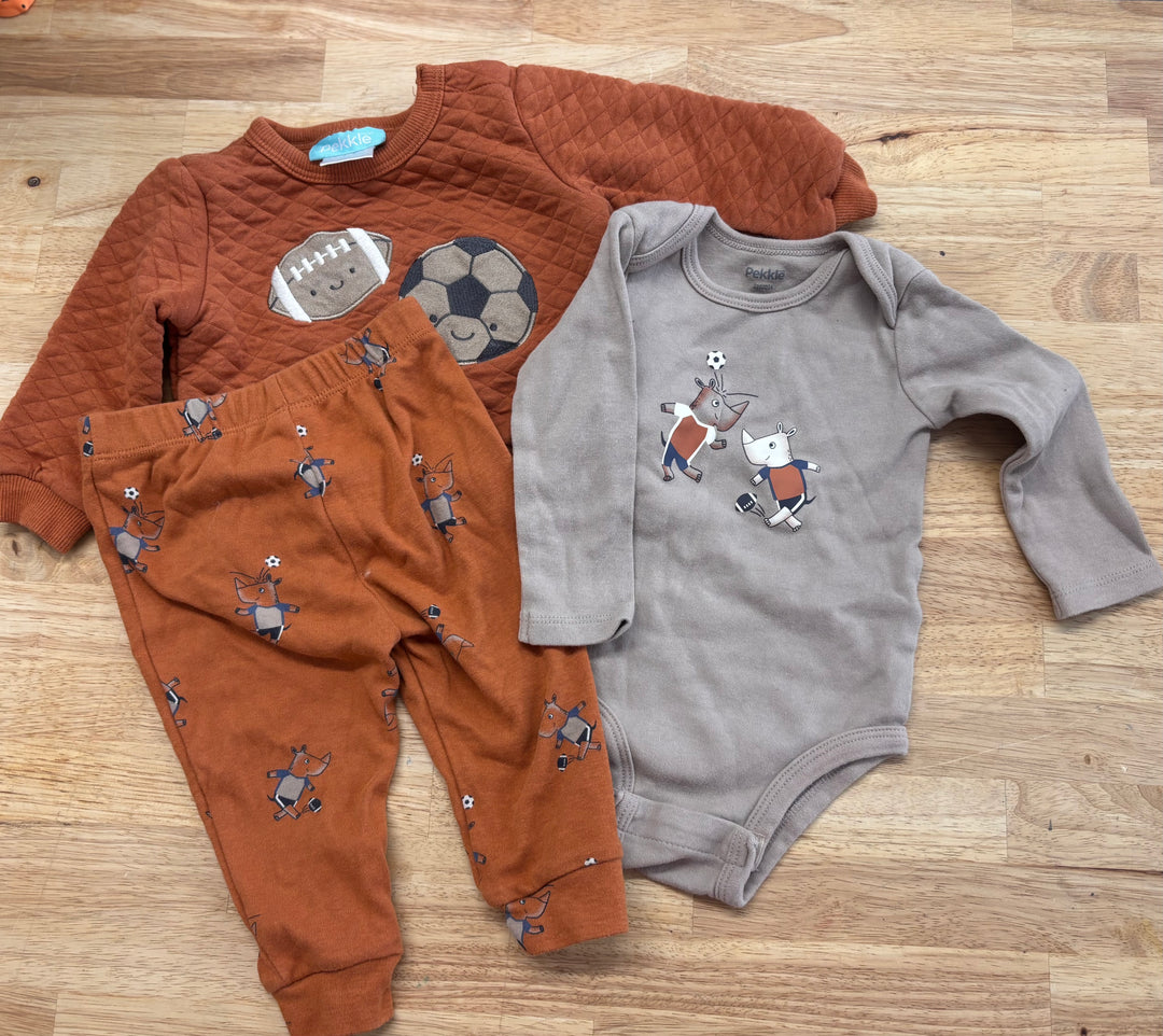 Pekkle 3-Piece Sport Set – 9M Orange