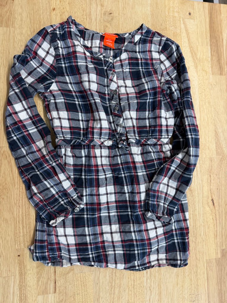 Old Navy Tunic – 10/12 | Plaid Blue Red Navy - Nest and Sprout - Consignment