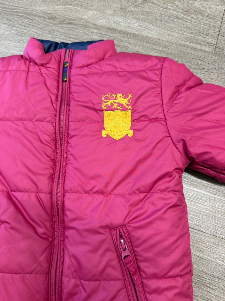 Polo Ralph Lauren Reversible Down Jacket – 6 | Navy & Hot Pink Fuchsia Embroidered Patch