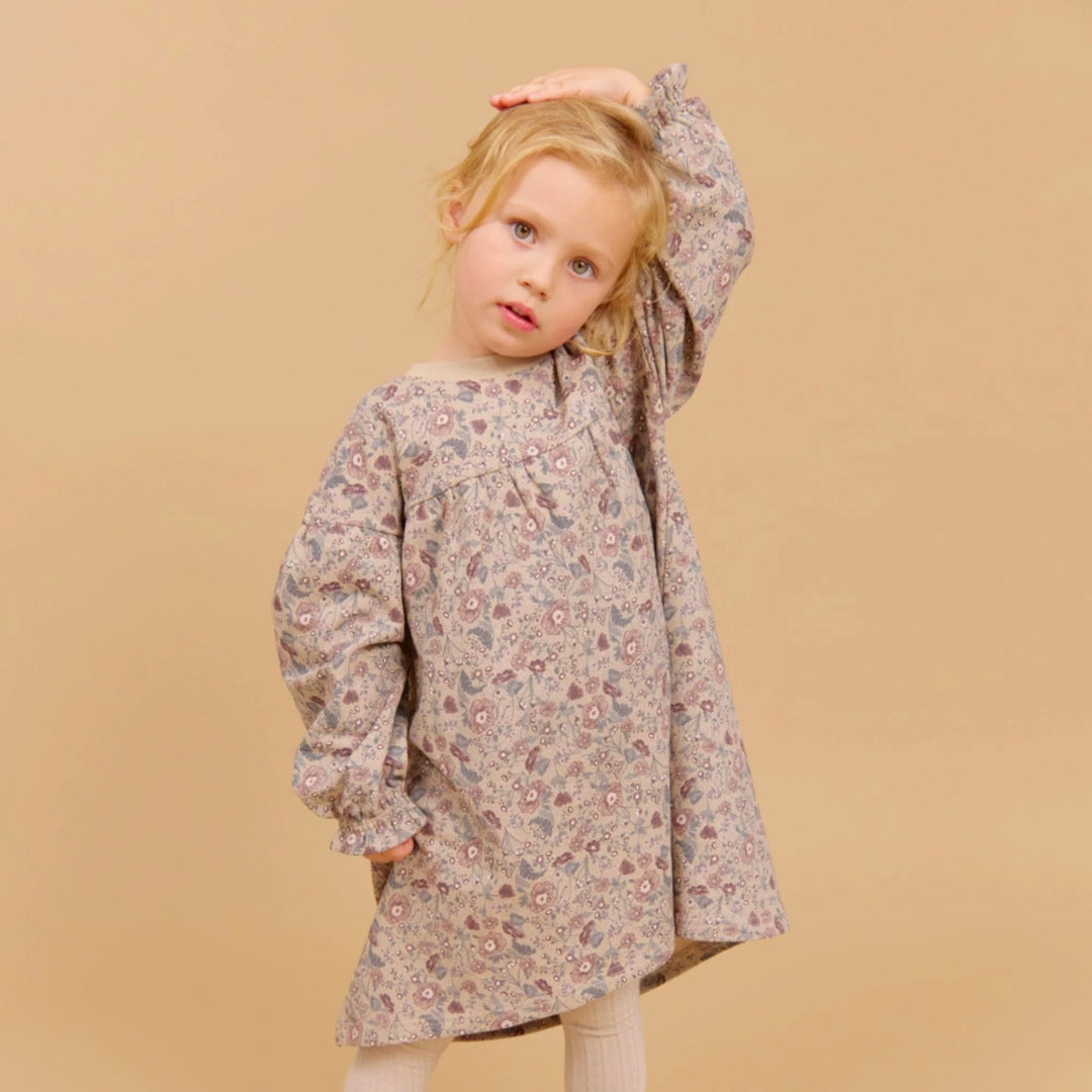 Wheat Sweat Dress Lilja - Soft Sand Flowers