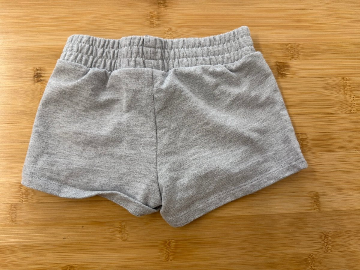 Puma Shorts – 2 | Light Grey Pink Logo - Nest and Sprout-Consignment