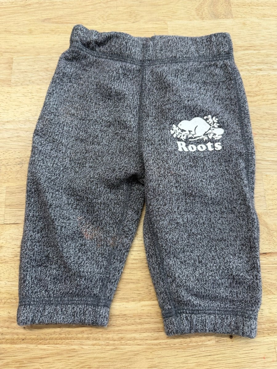 Roots Joggers – 3–6M | Grey imperfect - Nest and Sprout - Consignment