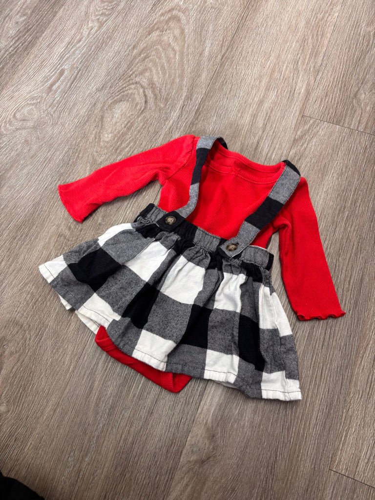 Carters 3M Red Plaid Set - Nest and Sprout - Consignment