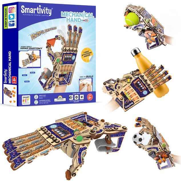 Smartivity Mechanical Hand – Build - Your - Own STEAM Toy (Ages 8+) - Nest and Sprout - Smartivity