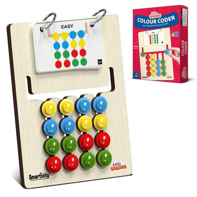 Smartivity Color Coder Puzzle – Brain - Building Logic Game (Ages 3–6) - Nest and Sprout - Smartivity