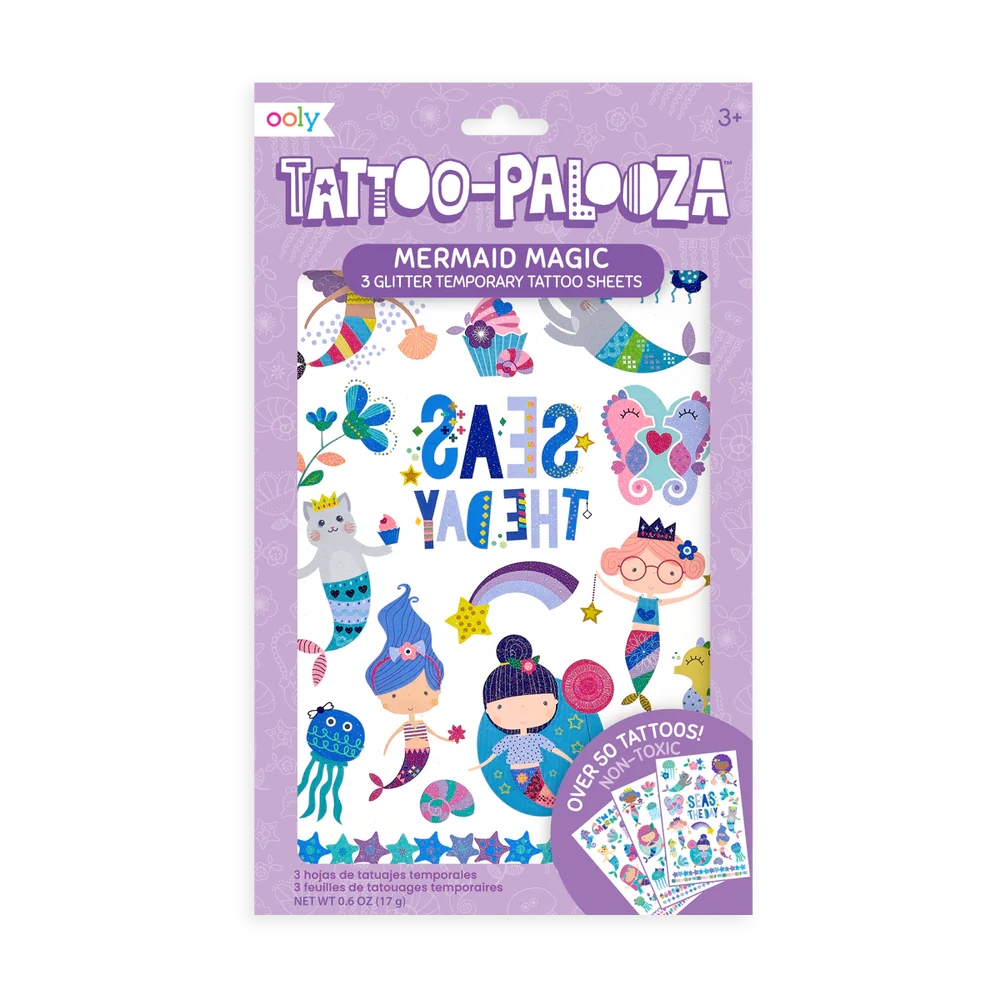 Tattoo Palooza Temporary Glitter Tattoo: Mermaid Magic