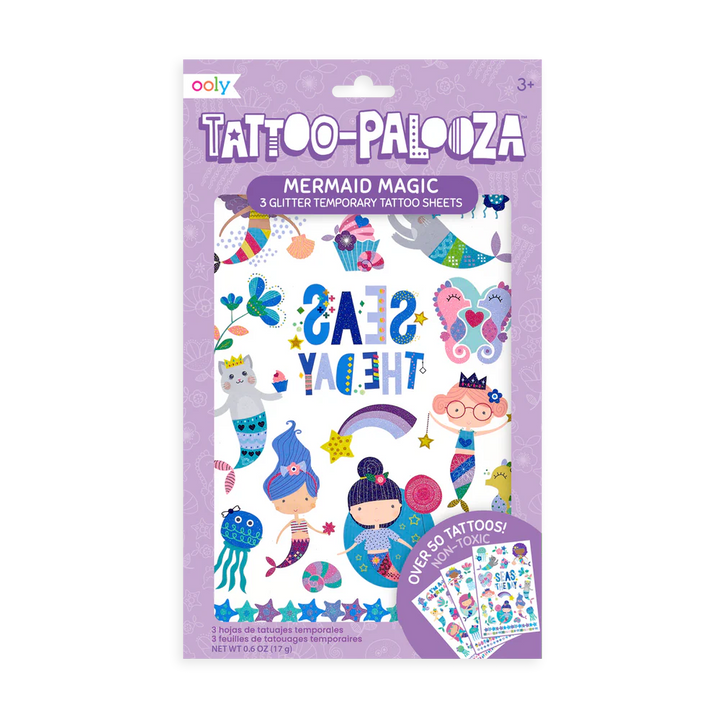 Tattoo Palooza Temporary Glitter Tattoo: Mermaid Magic