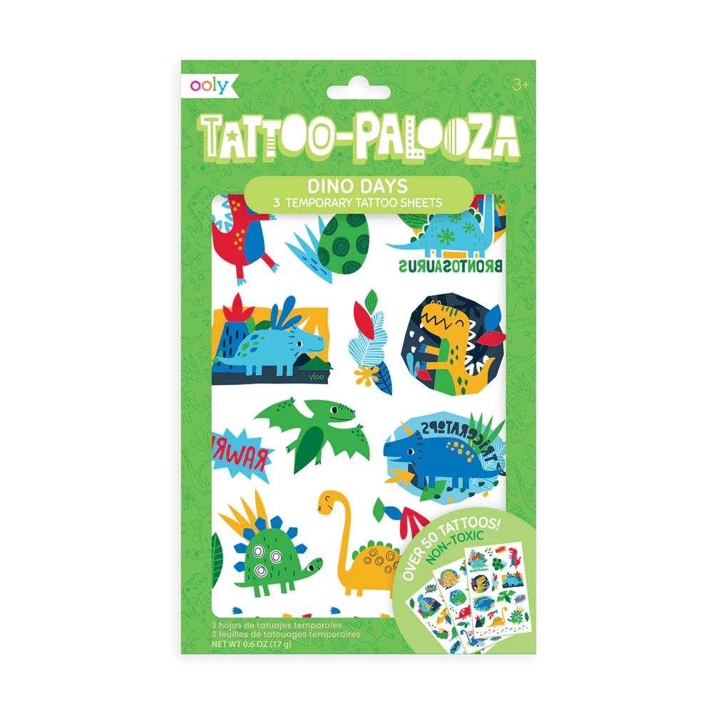 Tattoo Palooza Temporary Glitter Tattoo: Dino Days