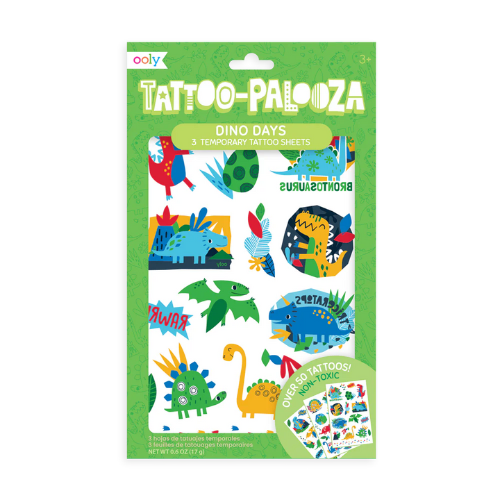 Tattoo Palooza Temporary Glitter Tattoo: Dino Days