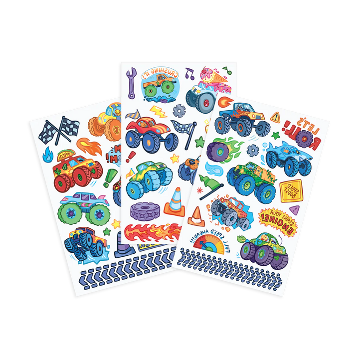 Tattoo Palooza Temp Tattoos:  Monster Truck - 3 Sheets