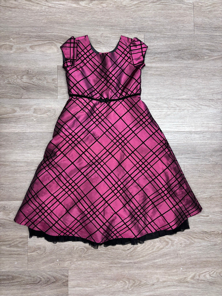 Jona Michelle Burgundy Metallic Velour Dress